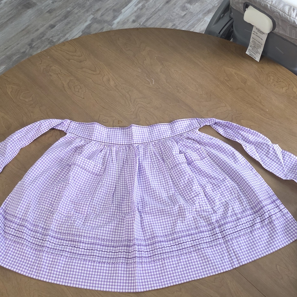 Purple Gingham Apron